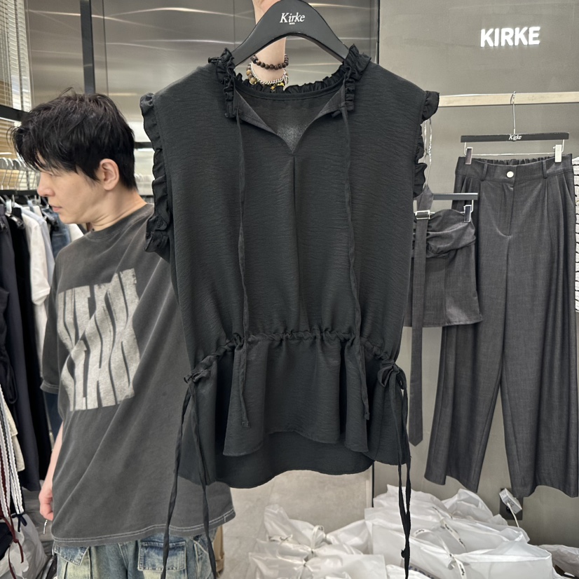 KIRKE韓國直郵㊣女裝新款人氣25春夏推薦熱賣時尚休閑吊帶背心KIRKE吊帶/背心圖色2