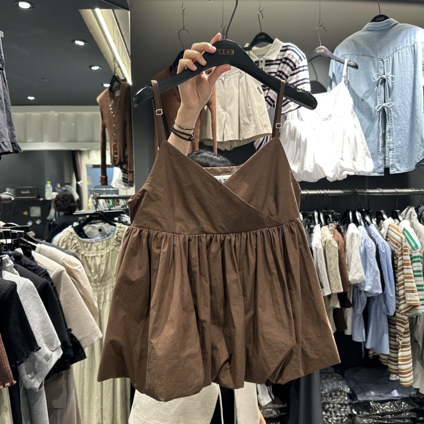 STAR-L直郵韓國代購㊣女裝新品25春夏休閑人氣時尚吊帶背心STAR-L吊帶/背心圖色2