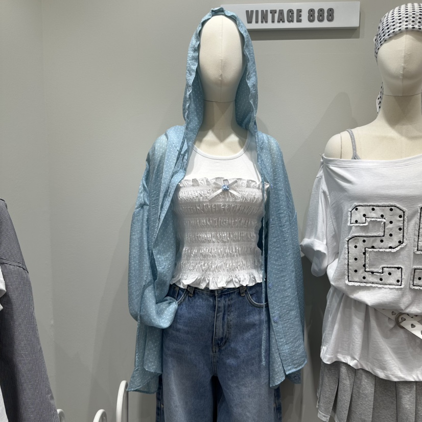 VINTAGE 888直郵韓國代購㊣女裝新品人氣25春夏夾克連帽衫VINTAGE888/TRIPLE EIGHT夾克圖色2