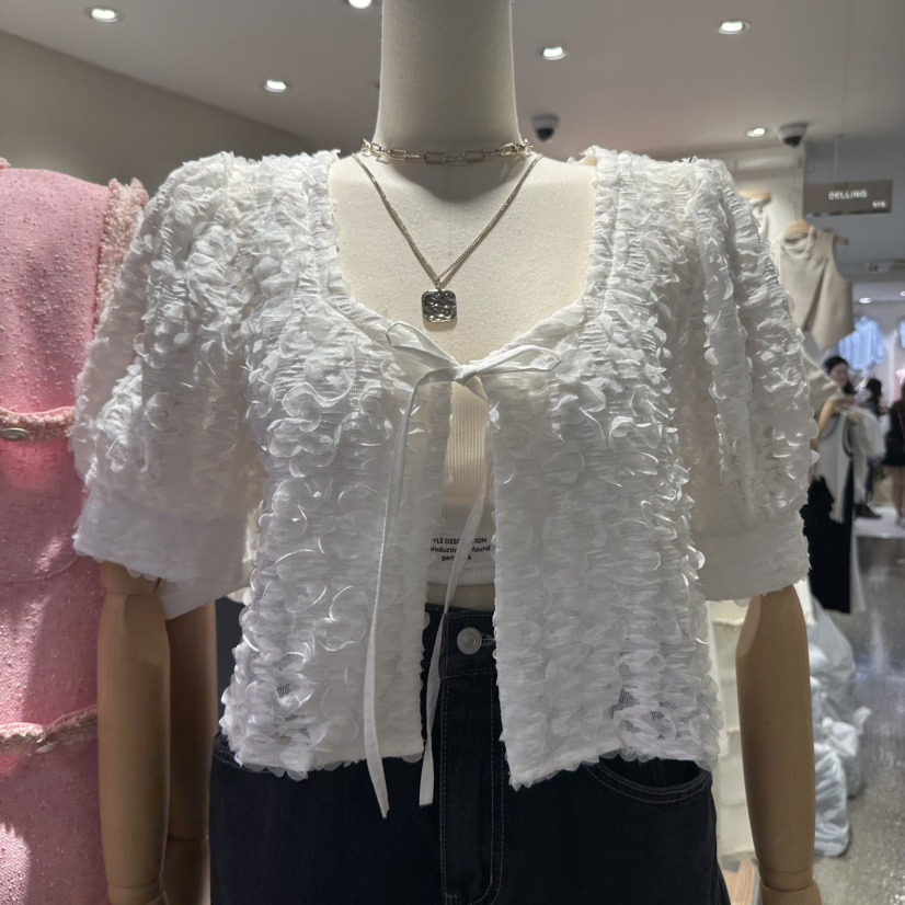 DELLING韓國㊣直郵東大門代購女裝新款人氣25春夏襯衫蕾絲衫DELLING襯衫/蕾絲衫圖色1