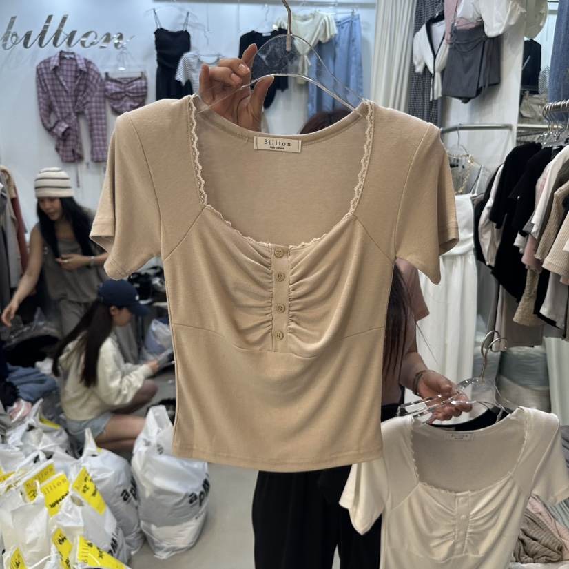 BILLION-L韓國直郵㊣東大門實拍女裝新品推薦人氣25春夏T恤BILLION-LT恤圖色2