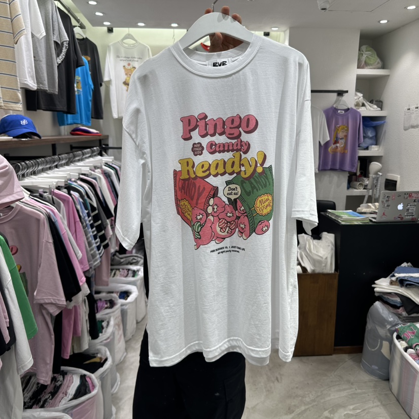 EVE韓國直郵㊣東大門實拍女裝新款推薦時尚熱賣人氣休閑T恤EVET恤圖色1
