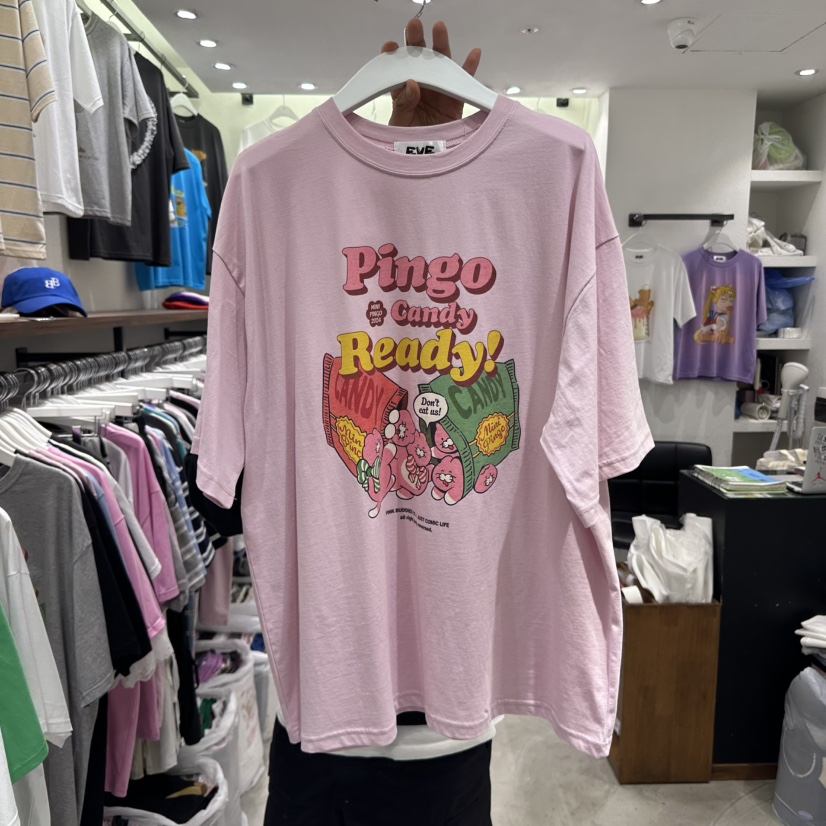 EVE韓國直郵㊣東大門實拍女裝新款推薦時尚熱賣人氣休閑T恤EVET恤圖色2