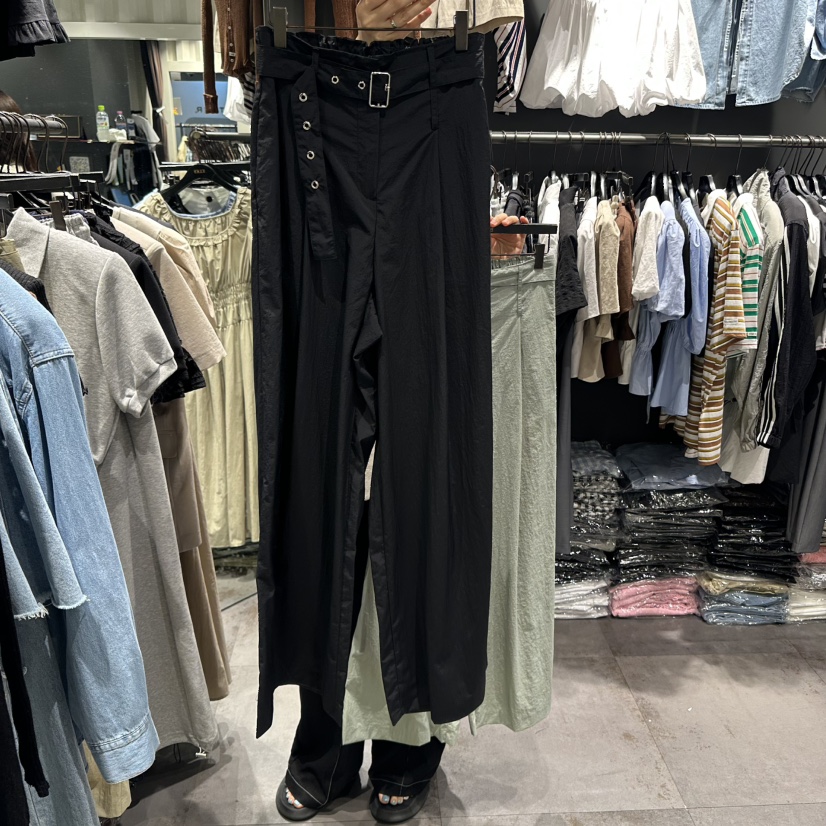 STAR-L韓國直郵㊣東大門實拍女裝新品推薦熱賣休閑褲含腰帶STAR-L休閑褲圖色3