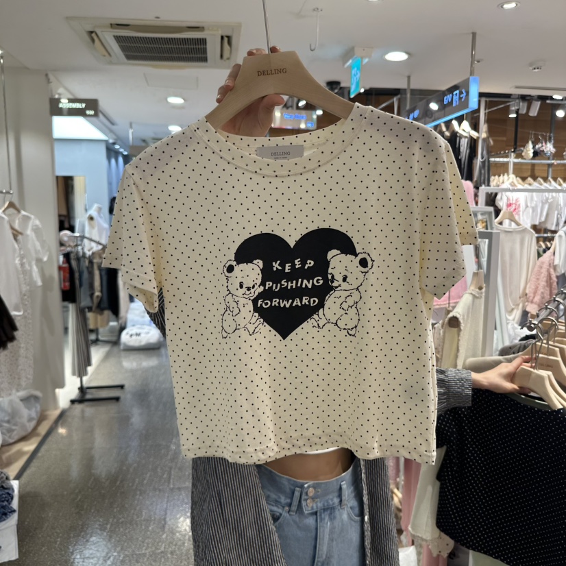 DELLING韓國㊣直郵東大門代購女裝新品推薦25春夏熱賣時尚T恤DELLINGT恤圖色2