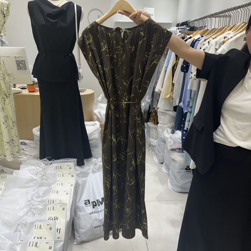 EN.U韓國㊣直郵東大門代購女裝新品推薦時尚熱賣25春夏連衣裙EN.U連衣裙