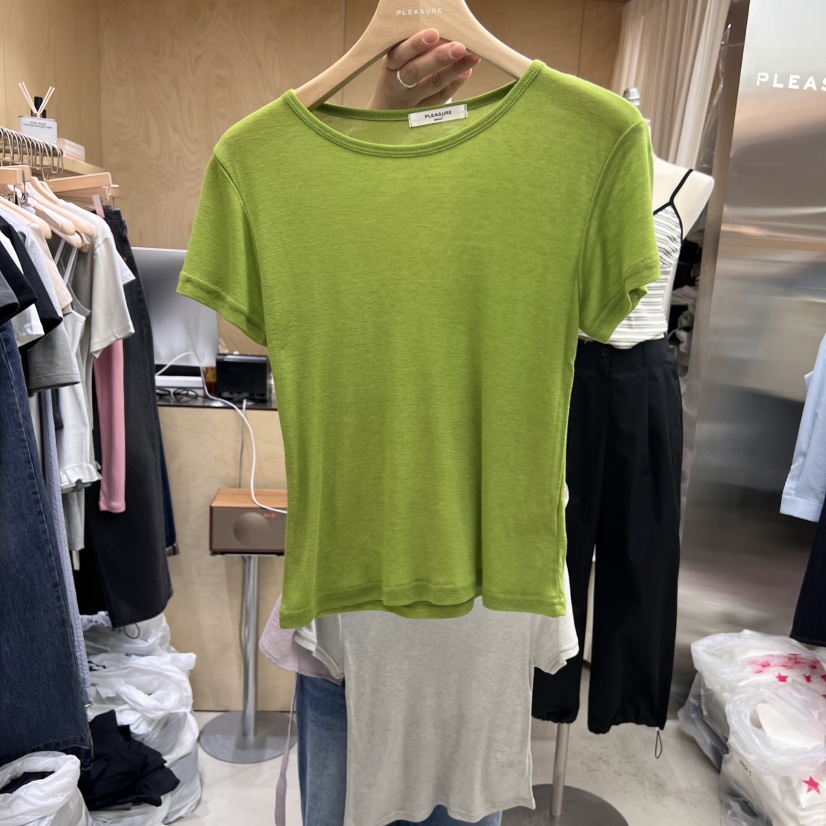PLEASURE直郵韓國代購㊣女裝新品人氣熱賣時尚推薦25春夏T恤PLEASURET恤圖色2