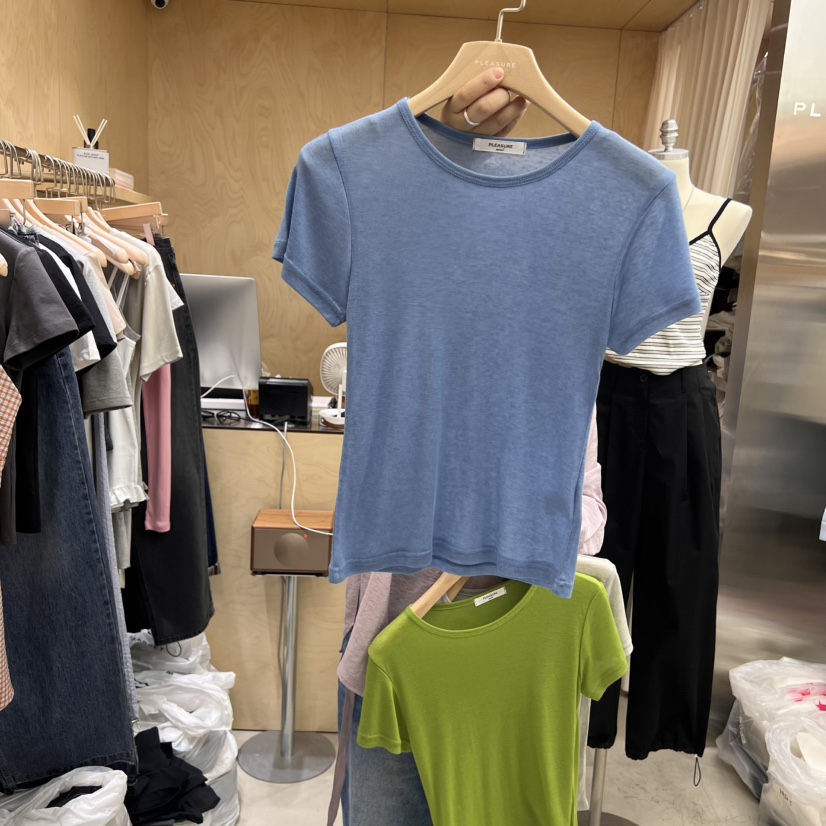 PLEASURE直郵韓國代購㊣女裝新品人氣熱賣時尚推薦25春夏T恤PLEASURET恤圖色3
