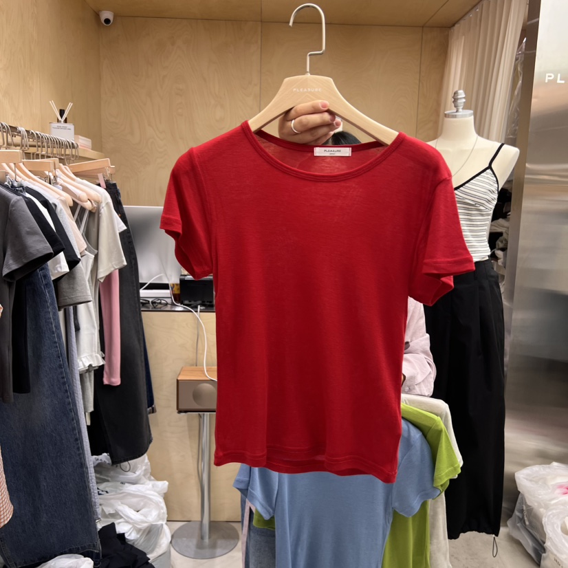 PLEASURE直郵韓國代購㊣女裝新品人氣熱賣時尚推薦25春夏T恤PLEASURET恤圖色4