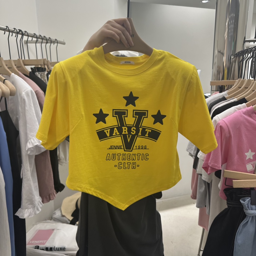 VENEFIT韓國直郵㊣東大門實拍女裝新款25春夏推薦熱賣人氣T恤VENEFIT/JENNIET恤圖色3