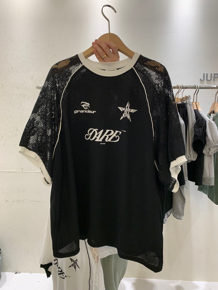 JUPITER直郵韓國代購㊣女裝新款推薦時尚休閑熱賣25春夏T恤透視JUPITERT恤圖色2