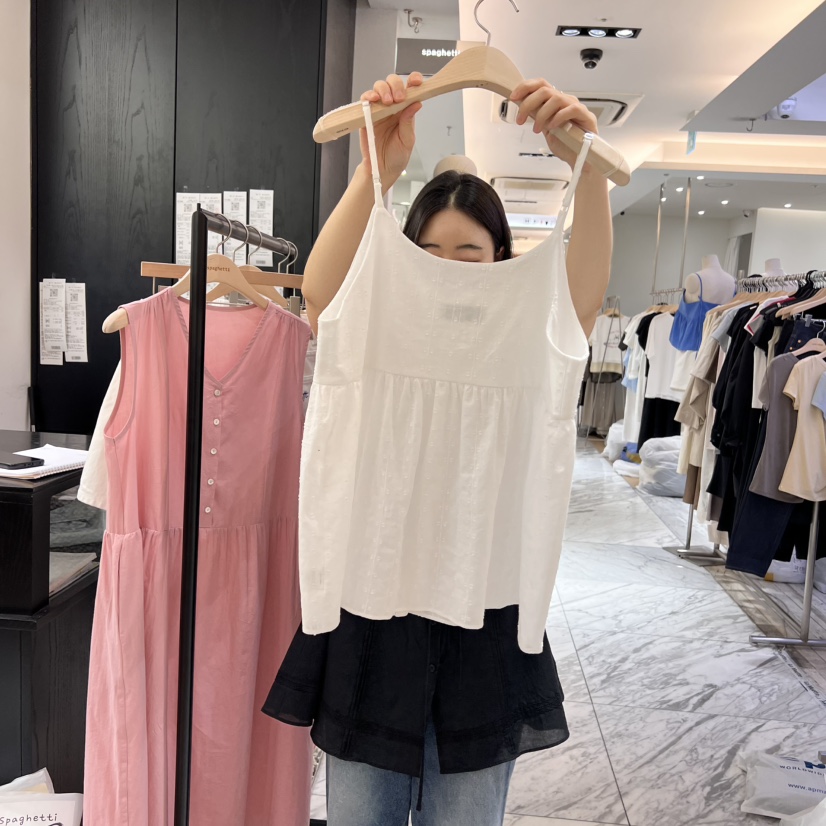 SPAGHETTI韓國直郵㊣女裝新品熱賣時尚人氣推薦休閑吊帶背心spaghetti吊帶/背心