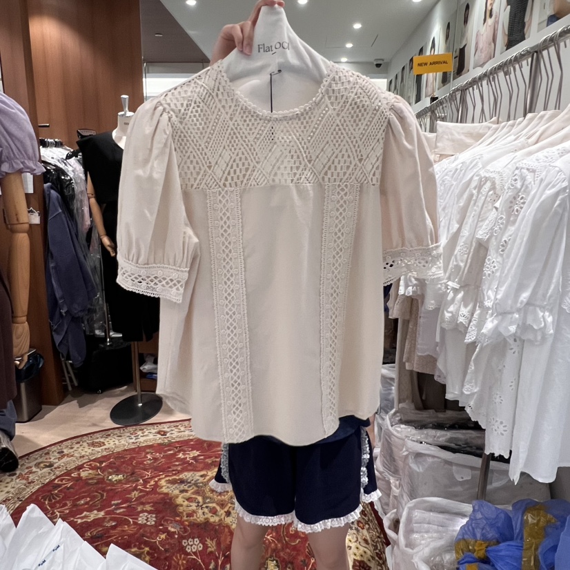 OGI直郵韓國代購㊣女裝新品休閑人氣熱賣25春夏推薦襯衫蕾絲衫FLat OGI襯衫/蕾絲衫圖色2