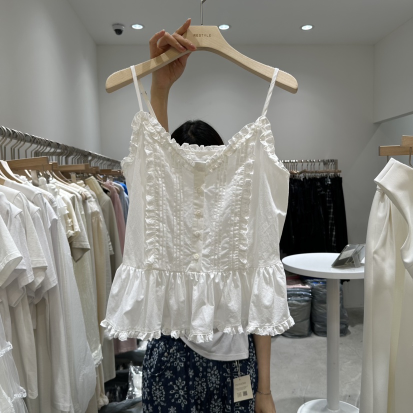 RE STYLE-Q直郵韓國代購㊣女裝新品25春夏推薦時尚吊帶背心RE STYLE吊帶/背心