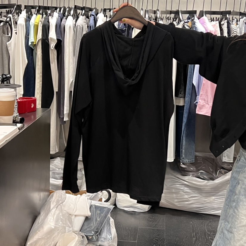 TUG韓國直郵㊣女裝新品熱賣時尚休閑人氣25春夏長袖T恤連帽衫TUG長袖T恤