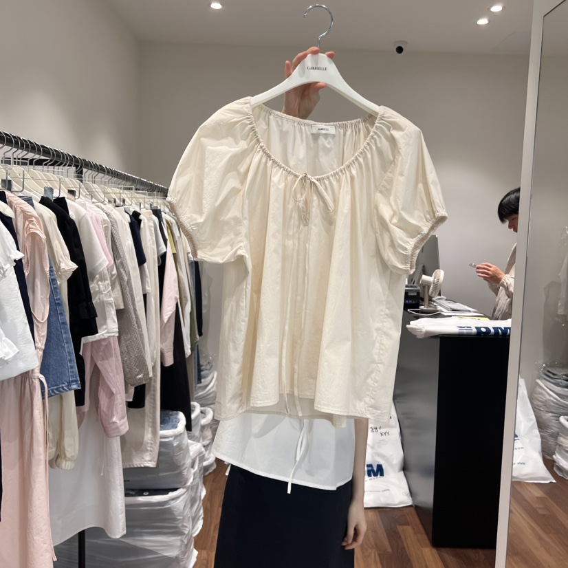 GABRIELLE韓國㊣直郵東大門代購女裝新品25春夏休閑襯衫蕾絲衫GABRIELLE襯衫/蕾絲衫