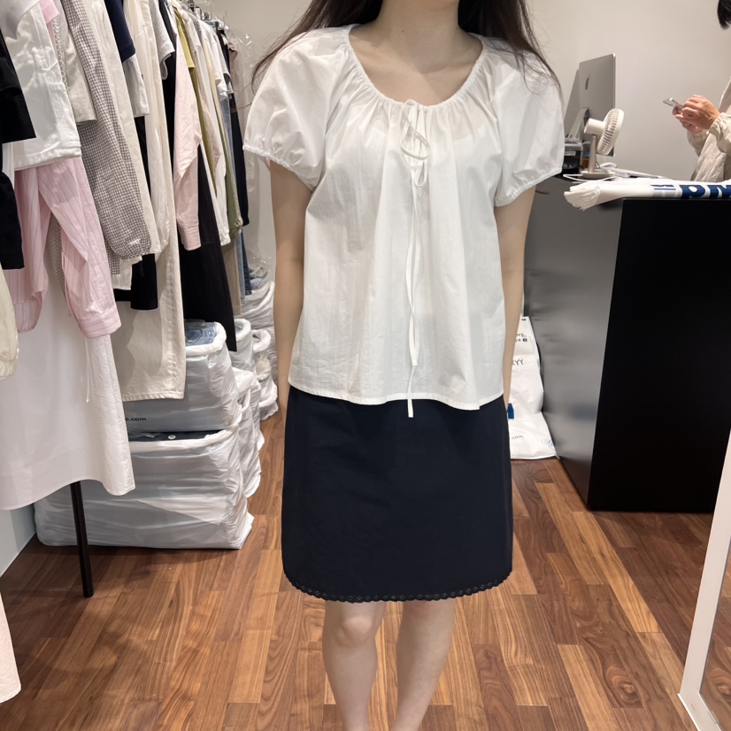 GABRIELLE韓國㊣直郵東大門代購女裝新品25春夏休閑襯衫蕾絲衫GABRIELLE襯衫/蕾絲衫圖色2