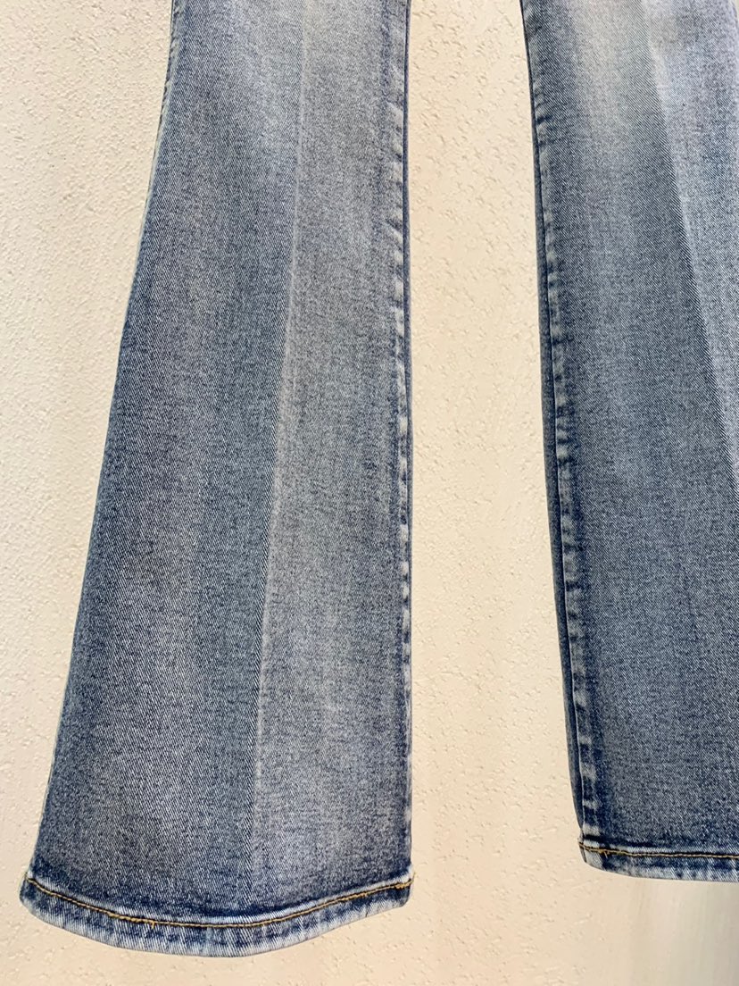 LIGHT AND SALT韓國直郵㊣東大門實拍女裝新品25春夏牛仔褲LIGHT AND SALT牛仔褲