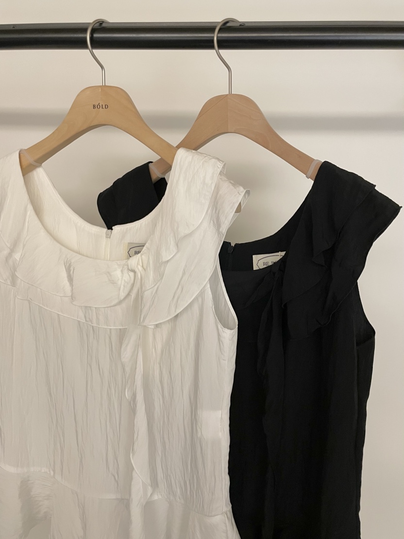 BOLD-A韓國㊣直郵東大門代購女裝新款休閑推薦吊帶背心荷葉邊RE BOLD吊帶/背心