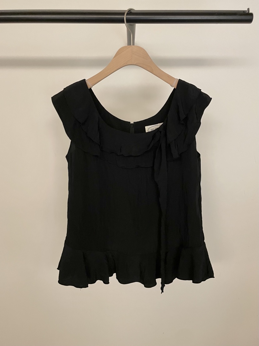BOLD-A韓國㊣直郵東大門代購女裝新款休閑推薦吊帶背心荷葉邊RE BOLD吊帶/背心圖色2