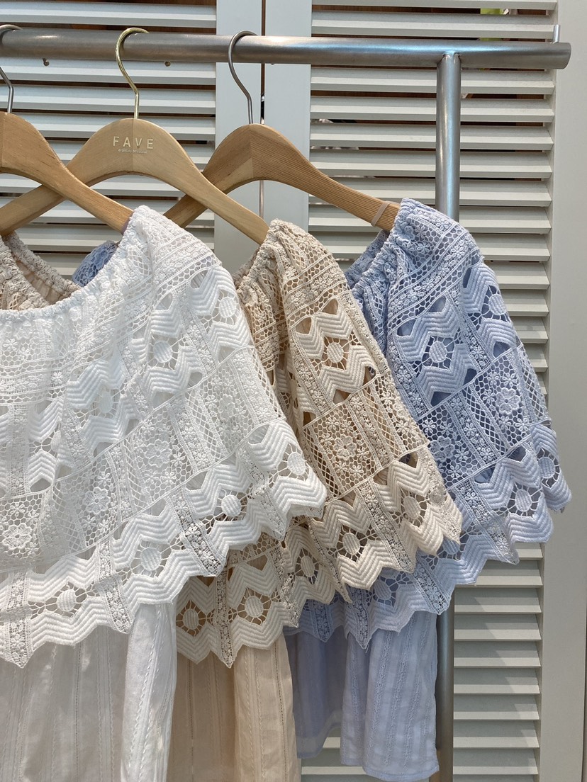 FAVE-L韓國直郵㊣女裝新品25春夏休閑熱賣人氣推薦襯衫蕾絲衫FAVE-L襯衫/蕾絲衫