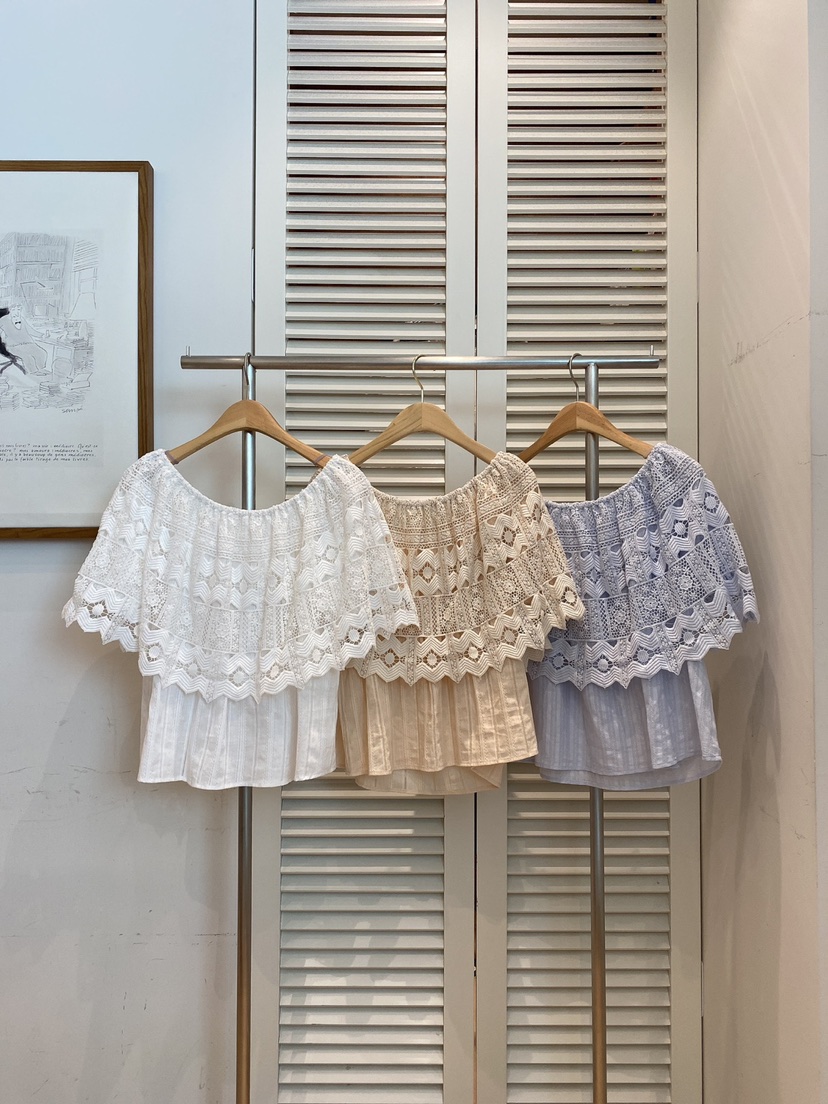 FAVE-L韓國直郵㊣女裝新品25春夏休閑熱賣人氣推薦襯衫蕾絲衫FAVE-L襯衫/蕾絲衫