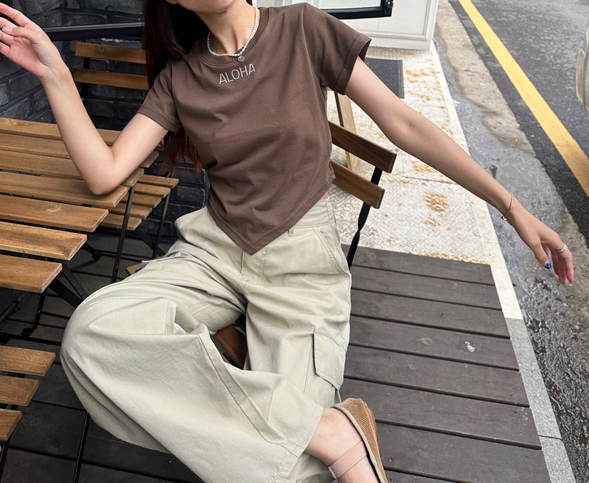 LUMIPLE韓國直郵㊣女裝新款推薦人氣時尚熱賣25春夏休閑T恤LUMIPLET恤
