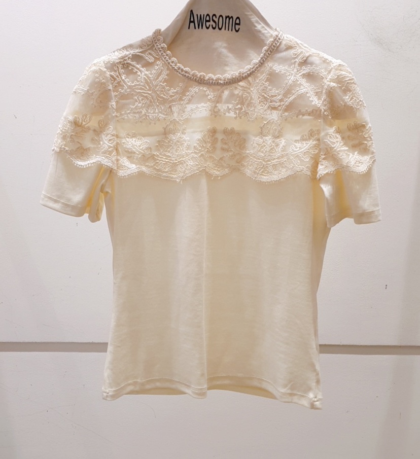 AWESOME-P韓國直郵㊣東大門實拍女裝新款推薦25春夏襯衫蕾絲衫AWESOME-P襯衫/蕾絲衫圖色1