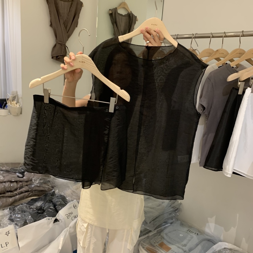 AUBE直郵韓國代購㊣女裝新品休閑25春夏人氣熱賣時尚套裝套裝AUBE套裝圖色2
