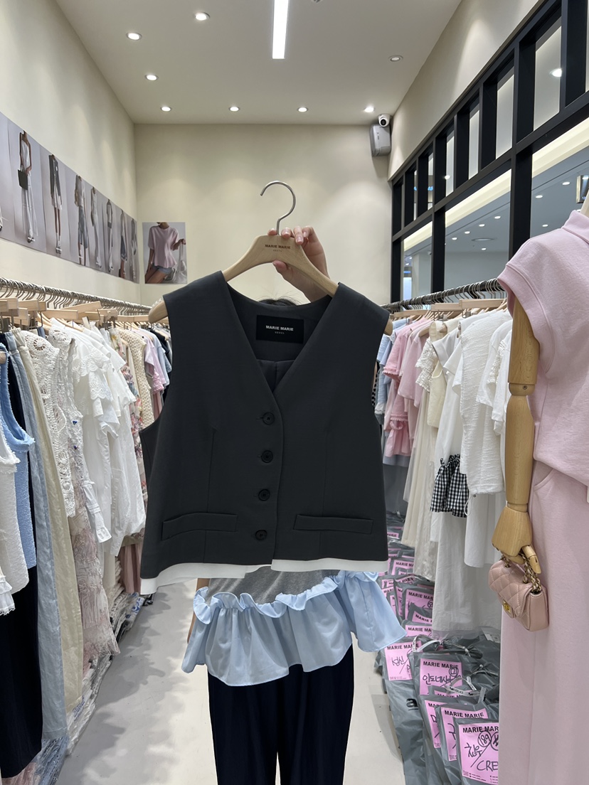 MARIE MARIE直郵韓國代購㊣女裝新品25春夏休閑時尚人氣馬甲MARIE MARIE馬甲圖色2
