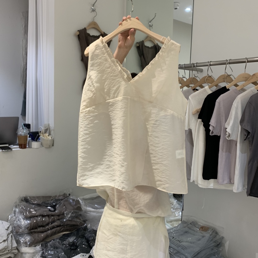 AUBE直郵韓國代購㊣女裝新款25春夏休閑人氣推薦熱賣吊帶背心AUBE吊帶/背心