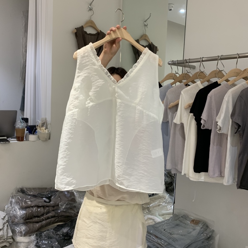 AUBE直郵韓國代購㊣女裝新款25春夏休閑人氣推薦熱賣吊帶背心AUBE吊帶/背心