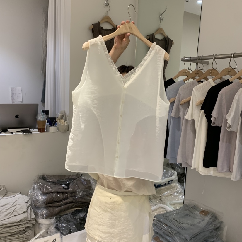 AUBE直郵韓國代購㊣女裝新款25春夏休閑人氣推薦熱賣吊帶背心AUBE吊帶/背心