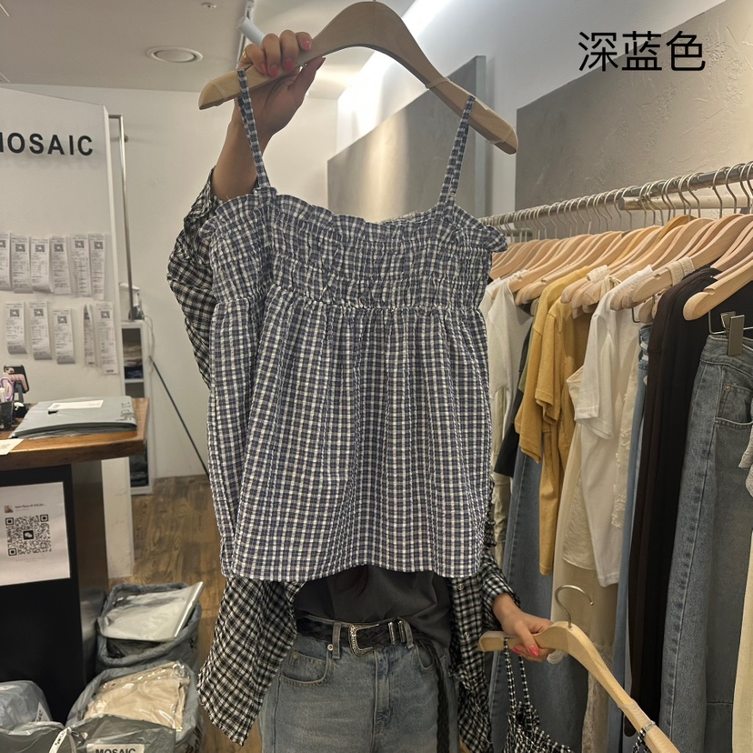 MOSAIC韓國直郵㊣女裝新品推薦熱賣人氣25春夏休閑吊帶背心MOSAIC吊帶/背心