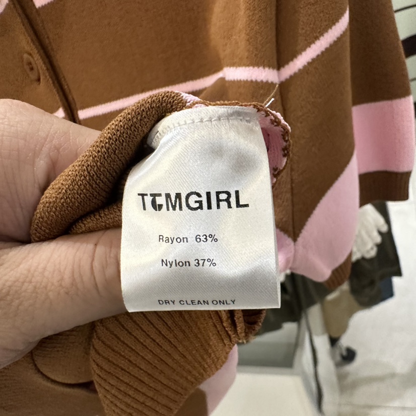 TOMGIRL直郵韓國代購㊣女裝新款25春夏推薦時尚熱賣人氣針織衫TOMGIRL針織衫
