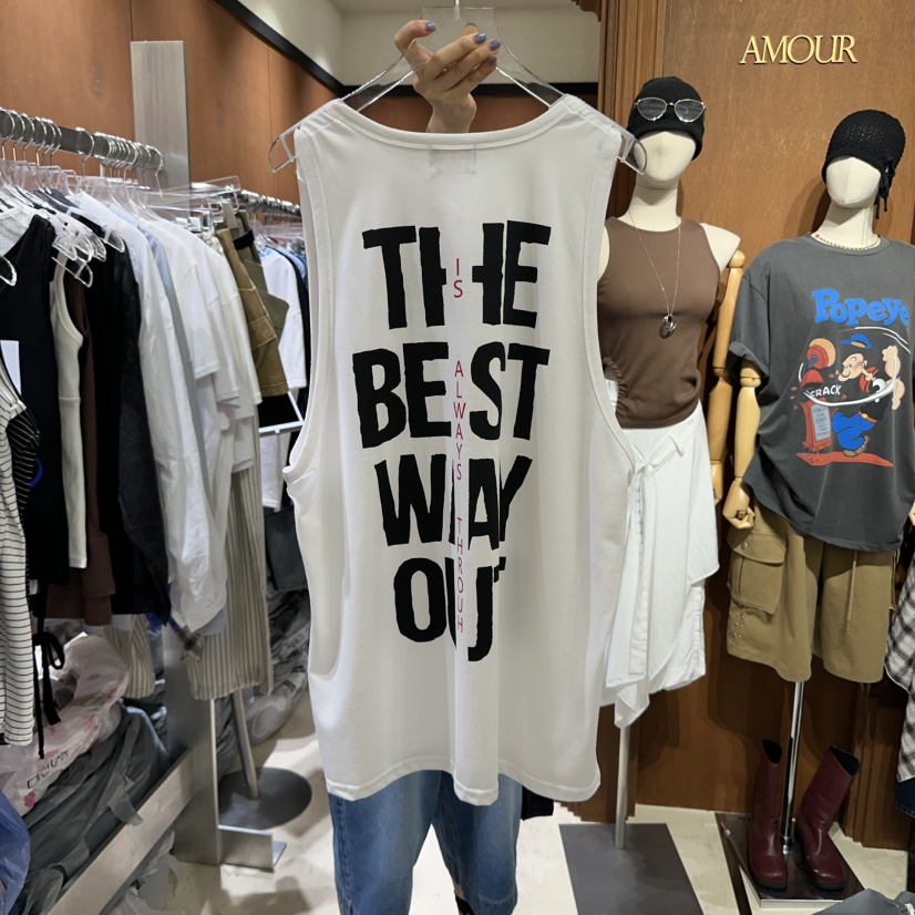 AMOUR韓國直郵㊣東大門實拍女裝新品時尚人氣推薦熱賣吊帶背心AMOUR吊帶/背心