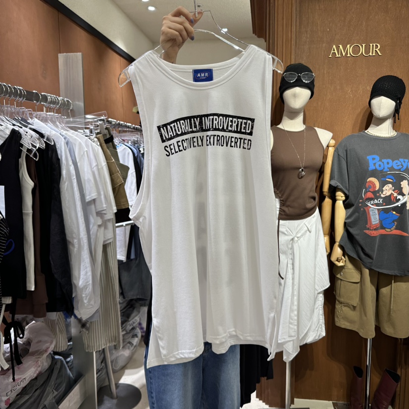 AMOUR韓國直郵㊣東大門實拍女裝新品時尚人氣推薦熱賣吊帶背心AMOUR吊帶/背心