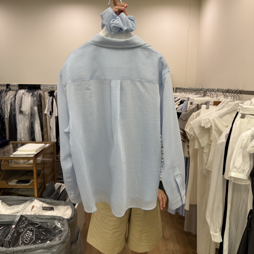 AGO韓國㊣直郵東大門代購女裝新品人氣時尚休閑襯衫蕾絲衫透明AGO襯衫/蕾絲衫
