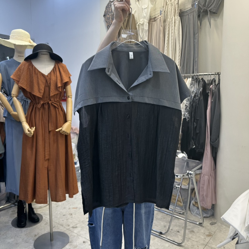 MARIGOLD韓國㊣直郵東大門代購女裝新品推薦休閑襯衫蕾絲衫MARIGOLD襯衫/蕾絲衫圖色2