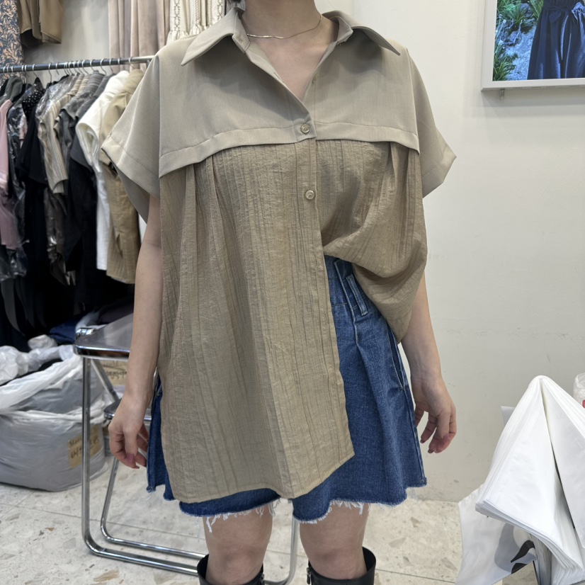 MARIGOLD韓國㊣直郵東大門代購女裝新品推薦休閑襯衫蕾絲衫MARIGOLD襯衫/蕾絲衫圖色3