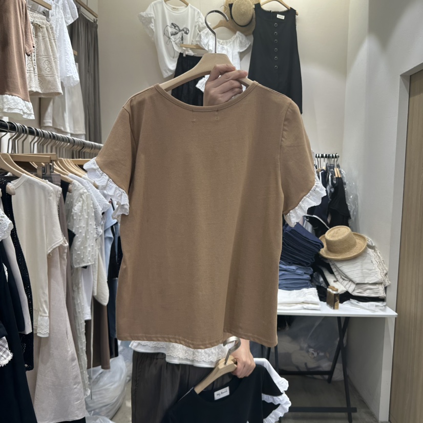 HOLYBANANA韓國㊣直郵東大門代購女裝新品推薦休閑T恤可愛的groovy.H/HOLYBANANAT恤