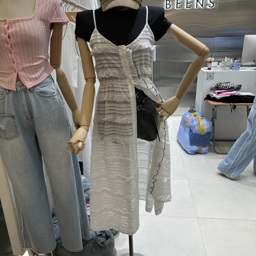 BEENS韓國直郵㊣女裝新品推薦時尚休閑熱賣人氣25春夏連衣裙BEENS連衣裙圖色1