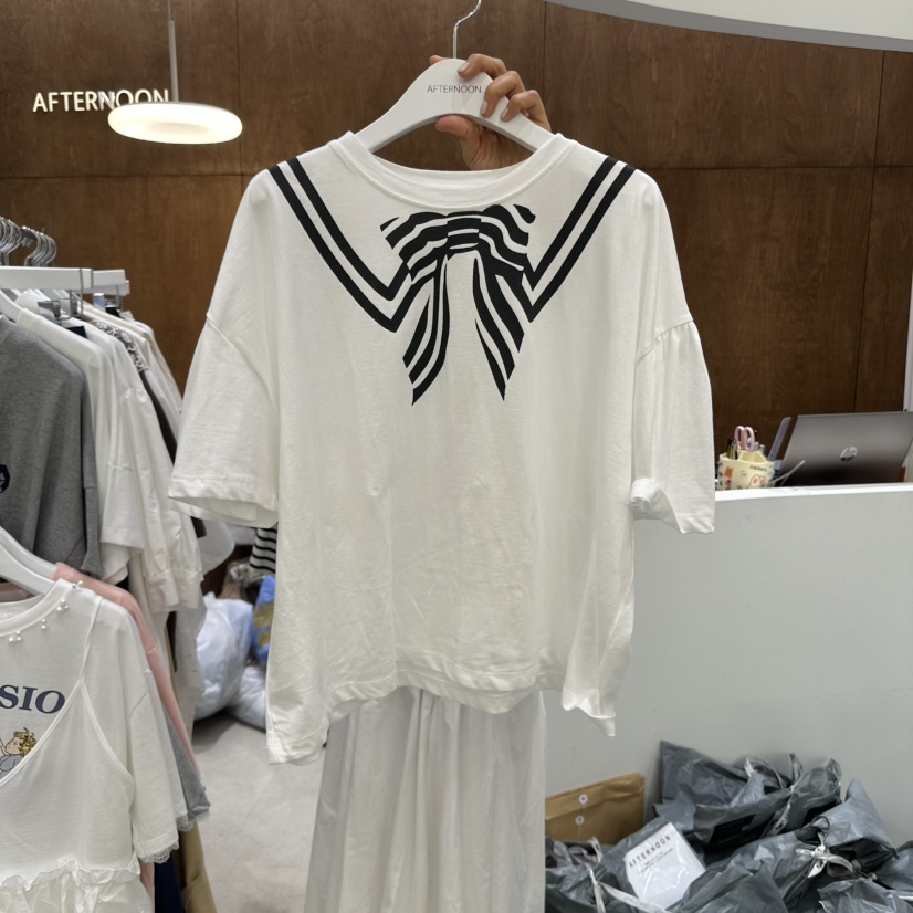 AFTERNOON-P韓國直郵㊣東大門實拍女裝新品人氣推薦時尚T恤AFTERNOONT恤
