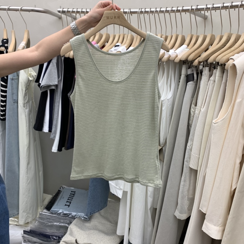 MURR韓國直郵㊣東大門實拍女裝新品休閑人氣推薦25春夏吊帶背心MURR吊帶/背心圖色3