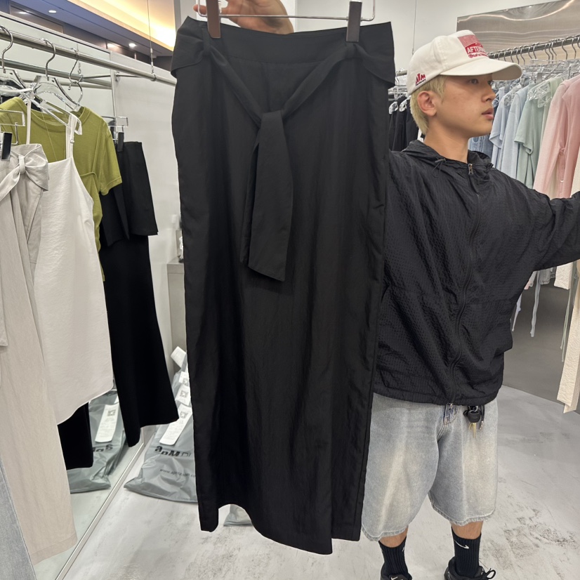 PAVEL韓國直郵㊣女裝新款人氣25春夏推薦休閑時尚長裙含腰帶PAVEL長裙圖色3