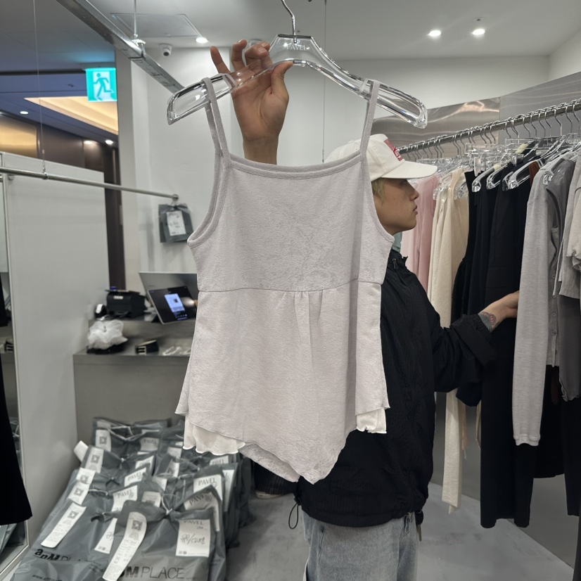 PAVEL韓國㊣直郵東大門代購女裝新品熱賣時尚推薦25春夏吊帶背心PAVEL吊帶/背心
