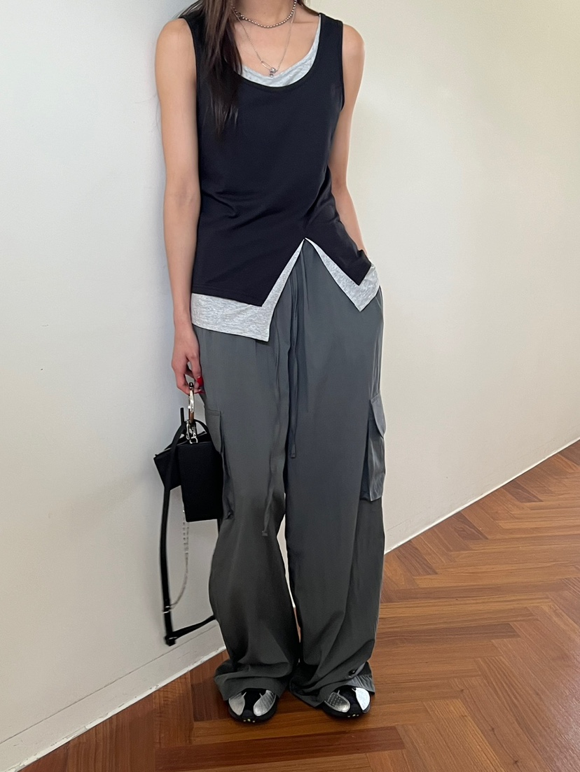 SPECIAL直郵韓國代購㊣女裝新品25春夏人氣休閑吊帶背心假兩件SPECIAL吊帶/背心