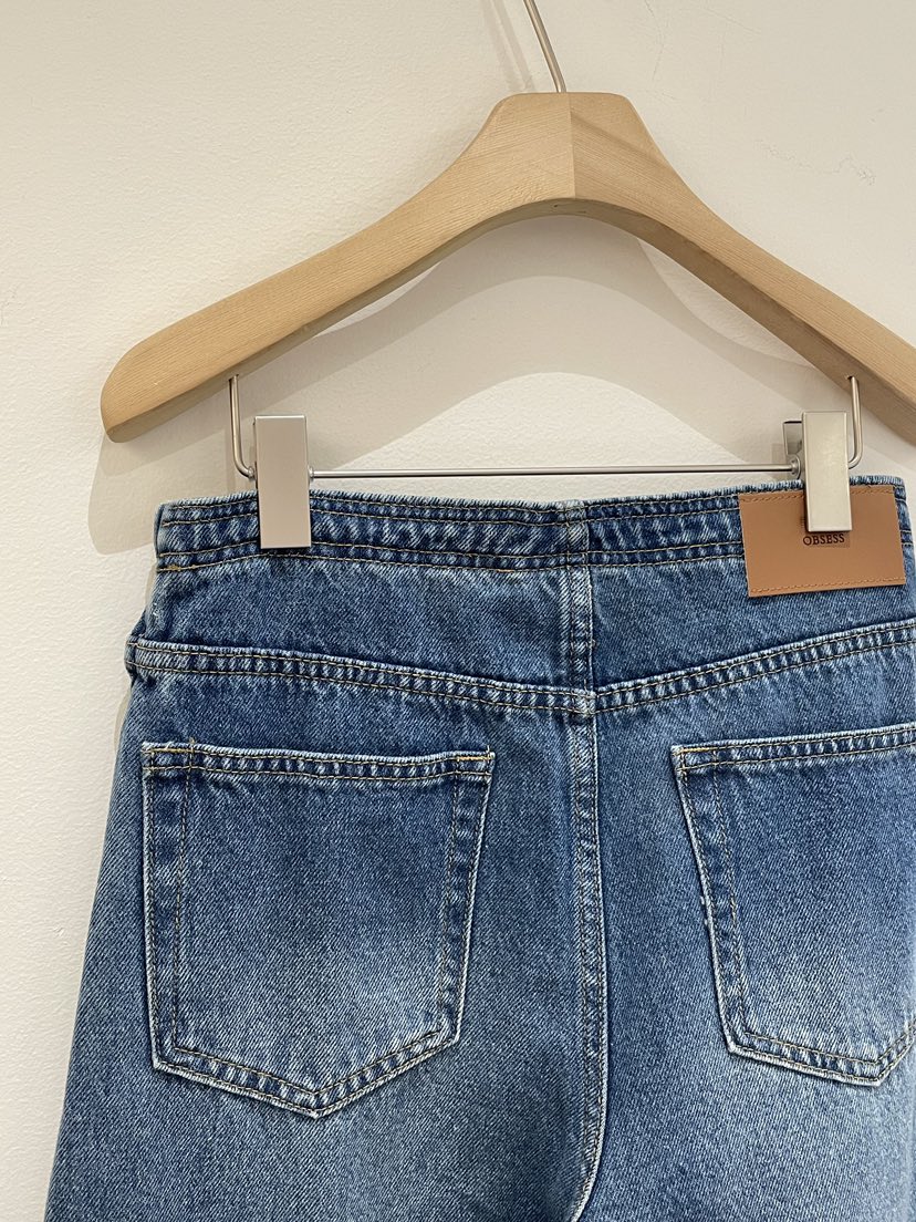 OBSESS韓國㊣直郵東大門代購女裝新品人氣時尚25春夏牛仔褲OBSESS/EARLY BIRD牛仔褲
