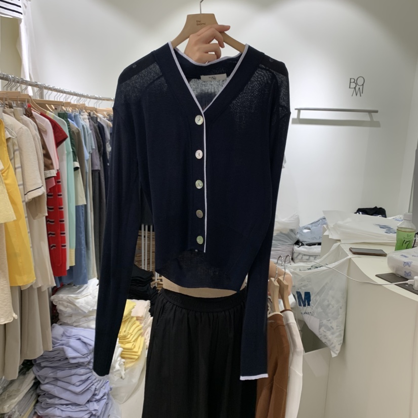 BY BOMI韓國直郵㊣女裝新品熱賣休閑時尚推薦人氣針織衫開衫BY BOMI針織衫圖色3