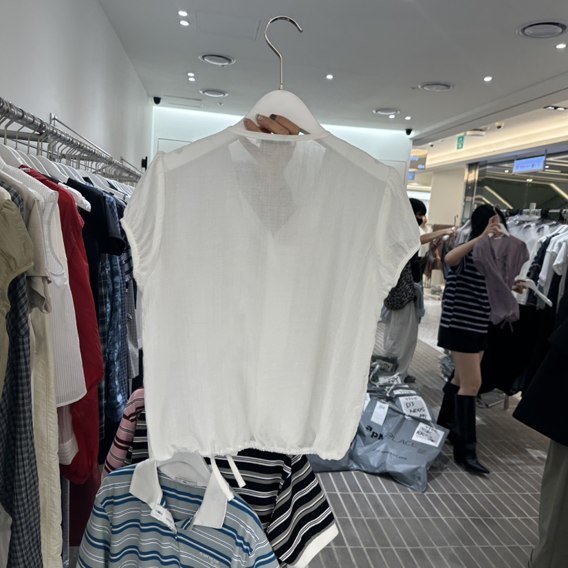 VIVE韓國㊣直郵東大門代購女裝新品人氣25春夏襯衫蕾絲衫荷葉邊VIVE襯衫/蕾絲衫